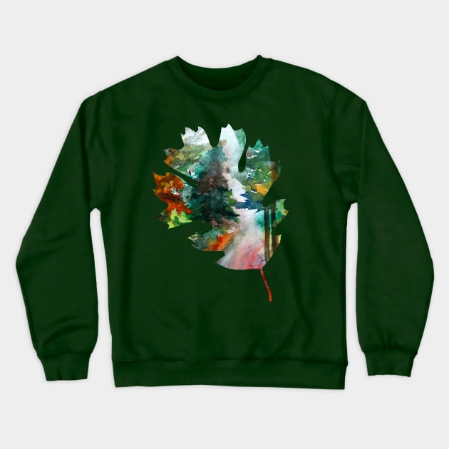 Leaf Autumn Art Crewneck Sweatshirt by Manitarka